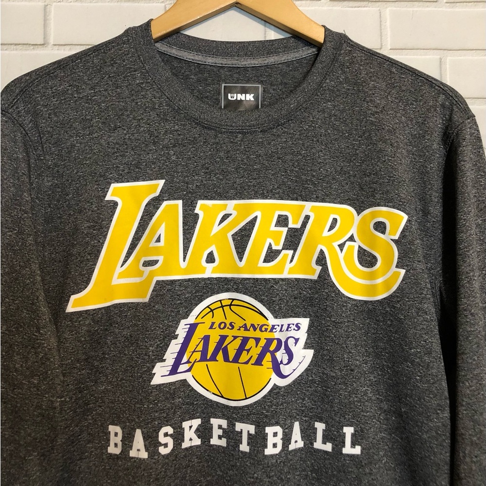 New Los Angeles Lakers Men's Gray UNK NBA Long Sleeve Basketball Shirt M - Picture 3 of 8